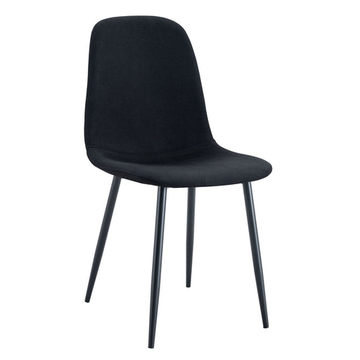 Modern Medieval Style Cushioned Side Chairs Set With Metal Legs For Kitchens Home Essentials