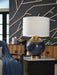 Adara - Metal Table Lamp - Blue / Gold Finish Signature Design by Ashley®