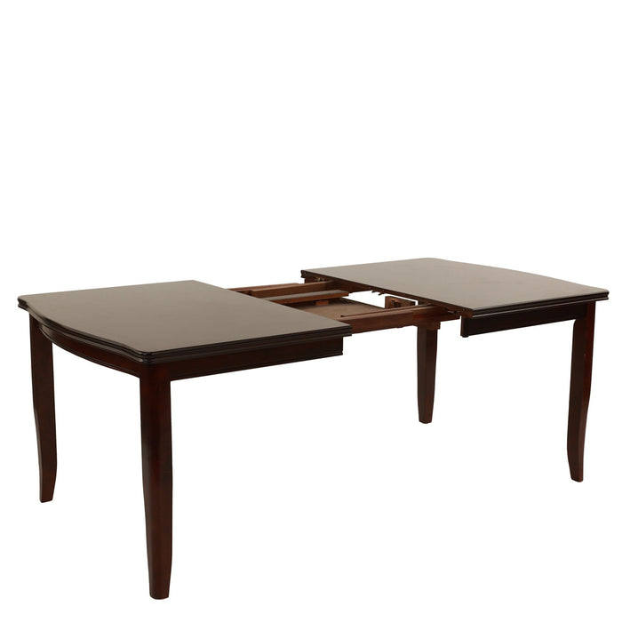 Dining Table With Built In Butterfly Leaf, Rectangle Shape, Extendable - Espresso Home Essentials
