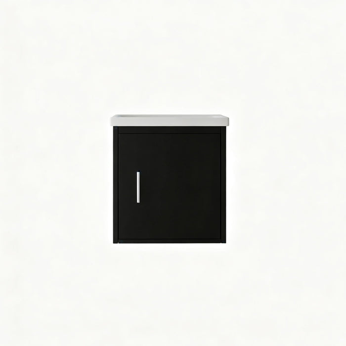 Floating Bathroom Vanity Combo, Wall Mounted Cabinet With Sink & Soft Close Doors For Small Bathrooms Home Essentials
