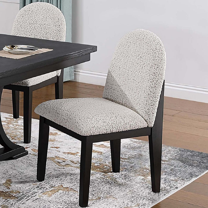 Dining Upholstered Side Chair (Set of 2) - Black / White Home Essentials