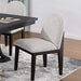 Dining Upholstered Side Chair (Set of 2) - Black / White Home Essentials