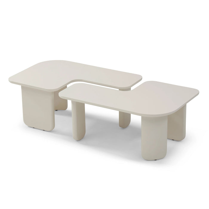 L-Shape Coffee Table For Living Room Home Essentials