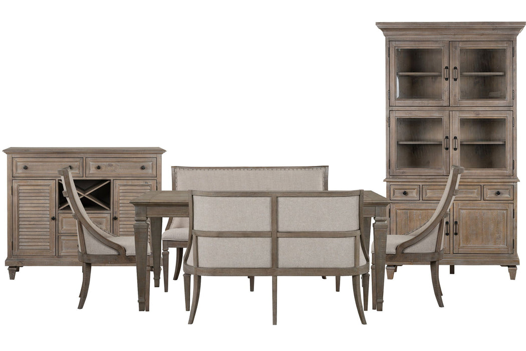 Lancaster - 7 Piece Extendable Rectangular Dining Table Set Magnussen Furniture