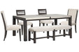 Plum Creek - 6 Piece Rectangular Dining Table Set Magnussen Furniture