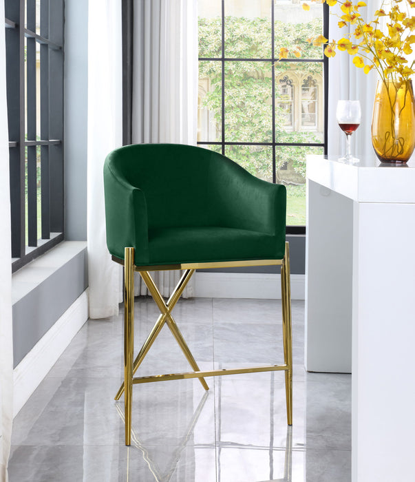 Xavier - Counter Stool with Gold Legs Meridian Furniture