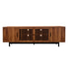 TV Stand, Media Console With Soft Closing Hinges, Adjustable Shelves, Slatted Doors - Walnut Hearth and Haven