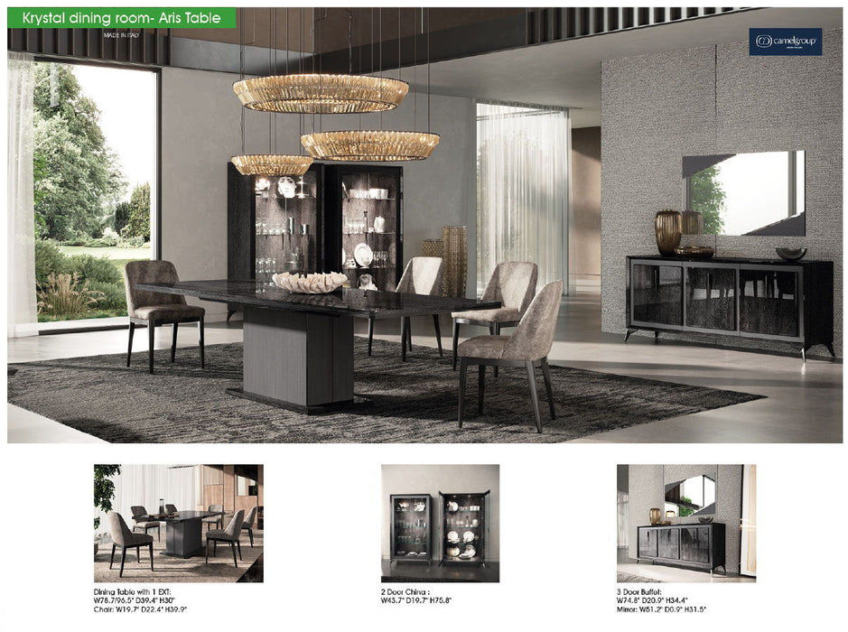 Aris - Dining Table With Extension - Black Camelgroup Italy