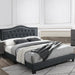 European Style Bed, Button Tufted Headboard Home Essentials
