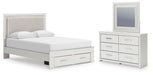 Zuraleus - Upholstered Panel Platform Storage Bedroom Set Signature Design by Ashley®