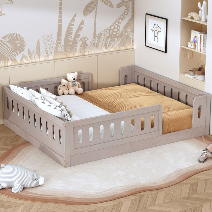 Platform Bed With Guardrail Hearth and Haven