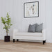 Hollis - Upholstered Accent Bench With Armrests Seating - Vanilla White Furniture Max