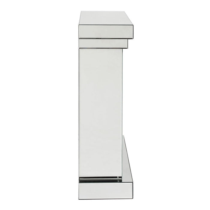 Noralie - 42" Fireplace - Mirrored & Faux Diamonds ACME