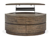 Baisden - Round Lift Top Cocktail Table With Casters - Tobacco Magnussen Furniture