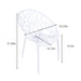 Dining Chair, Transparent Shell Design For Home (Set of 4) - White Home Essentials