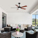 Reversible DC Motor Ceiling Fan With Dimmable LED Light For Living Room Daily Nest