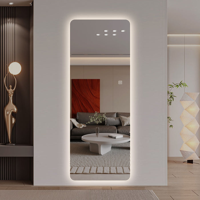 Wall Mounted LED Full Length Mirror Daily Nest