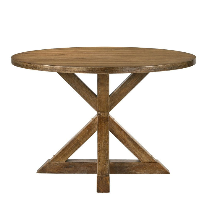Wallace II - Dining Table - Weathered Oak ACME