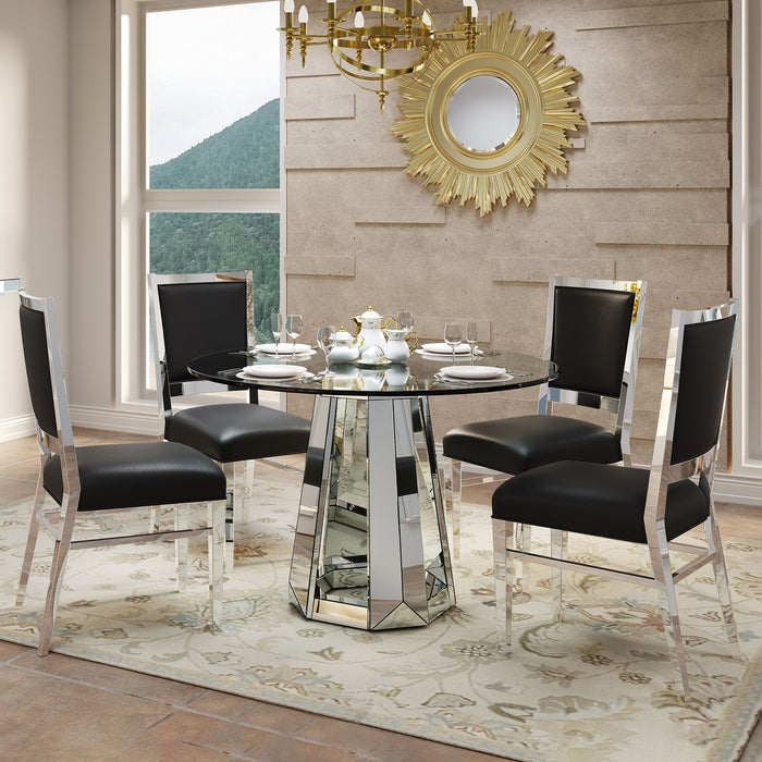Round Dining Table For Kitchen - Silver Home Essentials