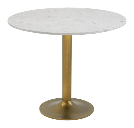 Fullerton - Dining Table - White / Gold Zuo Modern