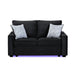 Rita - Loveseat, LED Base Lighting, Cushions And 2 Accent Pillows Matrix Furniture Group