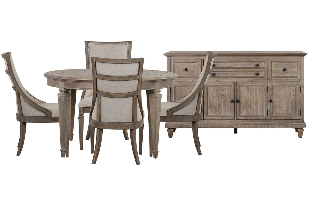 Lancaster - Extendable Round Dining Table Set Magnussen Furniture