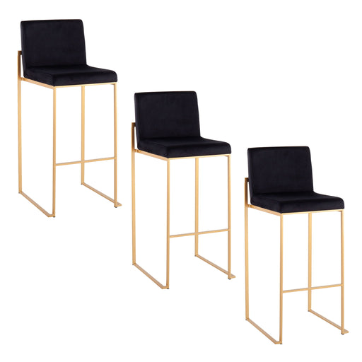 Fuji - Contemporary Design High Back Barstool Lumi Source
