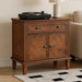 Nightstand With Charging Station Bedside Table With Drawer And Double Door Storage Home Essentials