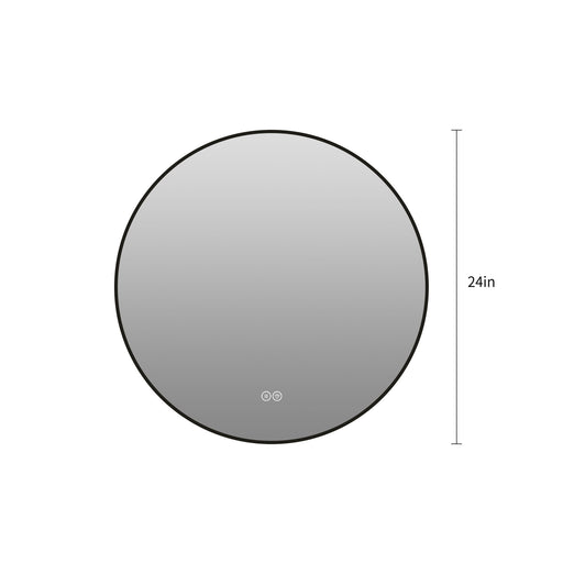 Round Framed Dimmable ED Bathroom Mirror With Anti Fog Daily Nest