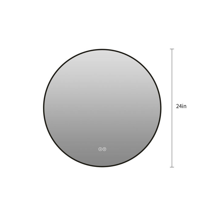 Round Framed Dimmable ED Bathroom Mirror With Anti Fog Daily Nest