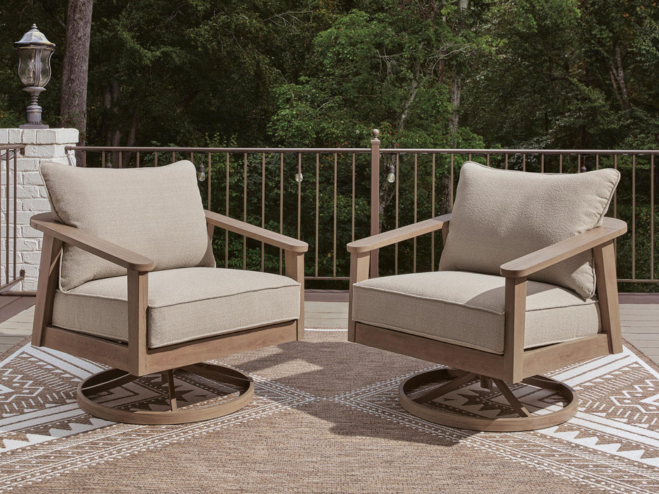 Harmony Headlands - Swivel Lounge With Cushion - Natural / Gray Signature Design by Ashley®
