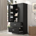 Tall Bathroom Storage Cabinet With 2 Doors And Drawers, Adjustable Shelf Hearth and Haven