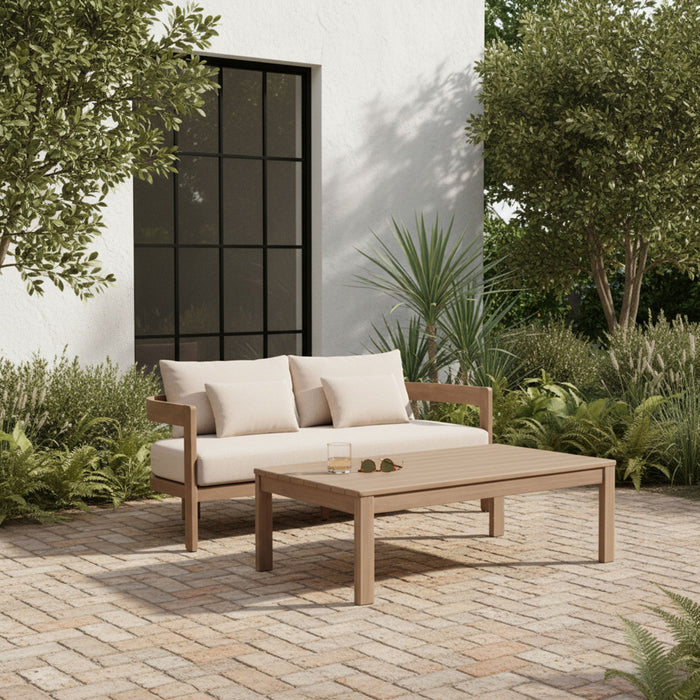 Newport - Water Resistant Fabric 65" Upholstered Outdoor Patio Loveseat Meridian Furniture
