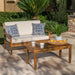 4 Person Outdoor Seating Group With Cushions Comfortable Patio Set - Teak Noble House