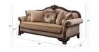 Chateau De Ville - Sofa With 5 Pillows (Same Lv01588) - Fabric & Espresso ACME