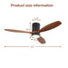 52" Reversible Ceiling Fan With Dimmable Light And Remote Control, DC Motor, Memory Function - Matte Black Daily Nest
