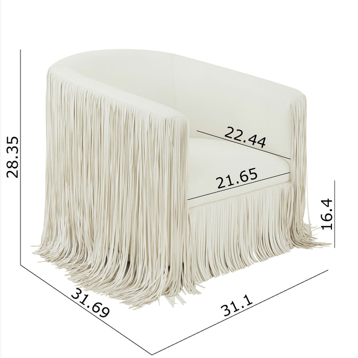 Isle - Swivel Chair With Fringe Accent Home Essentials