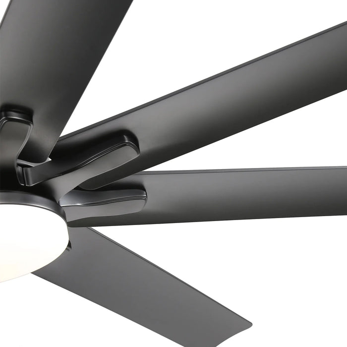 66" Ceiling Fan With Dimmable LED Light, 8 Blades, Smart Remote Control, Reversible DC Motor, For Home Office - Matte Black Daily Nest