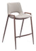 Desi - Counter Stool With Walnut Legs (Set of 2) Zuo Modern
