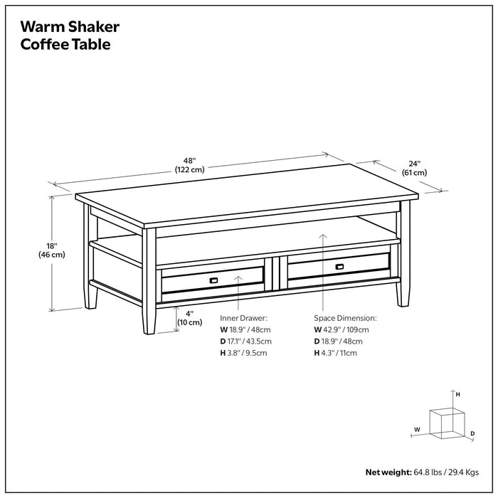 Warm Shaker - Handcrafted Table Simpli-Home
