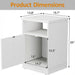 Nightstand With Door & Shelf, 2 Drawer Side Table Home Essentials
