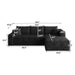 Cloud Sectional Sofa, Comfort U-Shaped Sofa For Living Room - Black Home Essentials