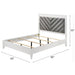 Chelsie - Queen Bed - Gray Fabric & White ACME