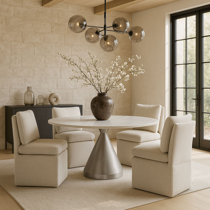 Nelori - Linen Textured Performance Fabric Upholstered Dining Chair (Set of 2) Meridian Furniture