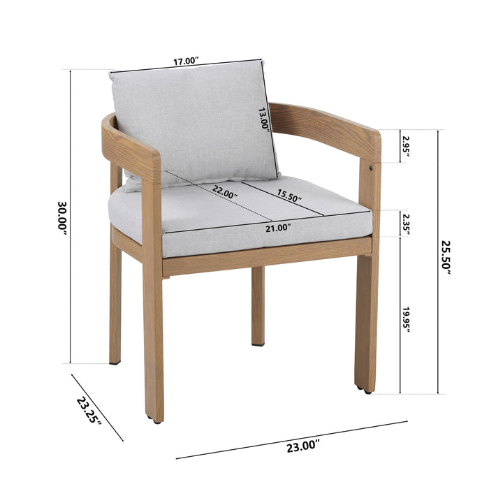 Elko Janiyah - Outdoor Patio Dining Set Dining Chairs And Dining Table Noble House