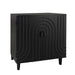 2 Door Storage Cabinet With Adjustable Shelf - Black Home Essentials