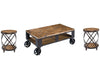 Pinebrook - Rectangular 2 Braking Casters Cocktail Table Set Magnussen Furniture