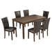 Dining Table Set With Upholstered Chairs, Rectangular Dining Table Set Home Essentials