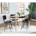 Senko - 5 Piece Counter Dining Set With Upholstered Chairs - Antique Espresso Furniture Max