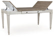 Skempton - RECT DRM Table w/Storage - White Signature Design by Ashley®